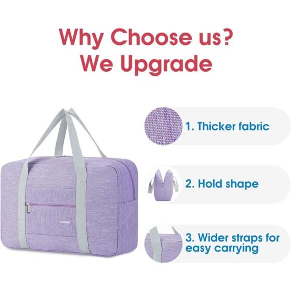 For Spirit Airlines Personal Item Bag 18x14x8 Foldable Travel Duffel Bag Tote - Picture 4 of 8